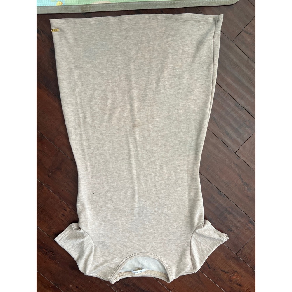 Calvin Klein Women's S Beige Heathered Long Sleeve Crew Neck Sweatshirt